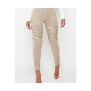 High-Waisted Faux Suede Leggings